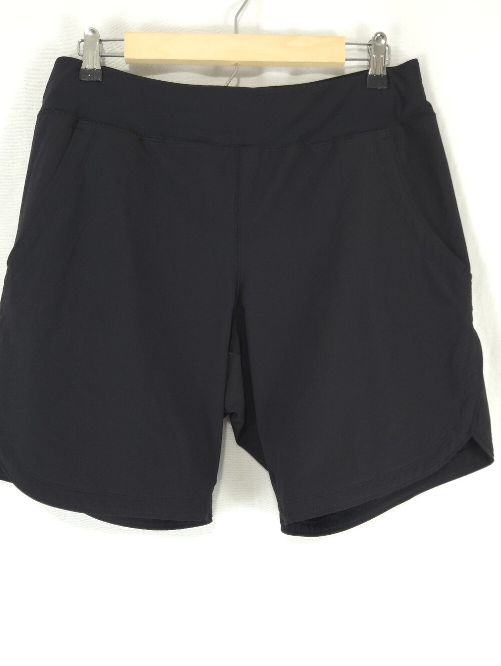 Land's End Women's Black Comfort Waist 9" Board Short Cover-Up Swim Shorts